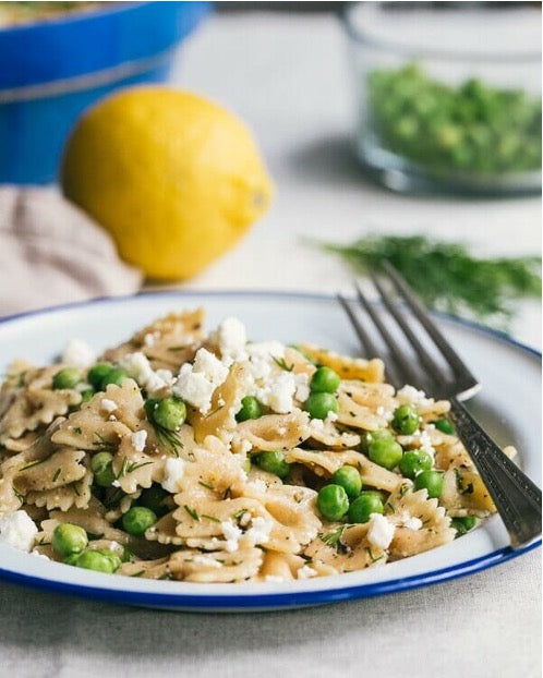 Farfalle Pasta with Peas, Feta, and Dill
